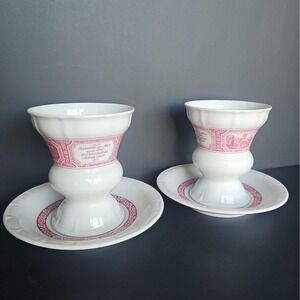 Vintage Heinrich Rüdesheimer Germany Footed Cup & Saucer - Set of 2 - EUC -R5